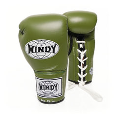 Windy [BGL] Lace Up Boxing Gloves Olive Green