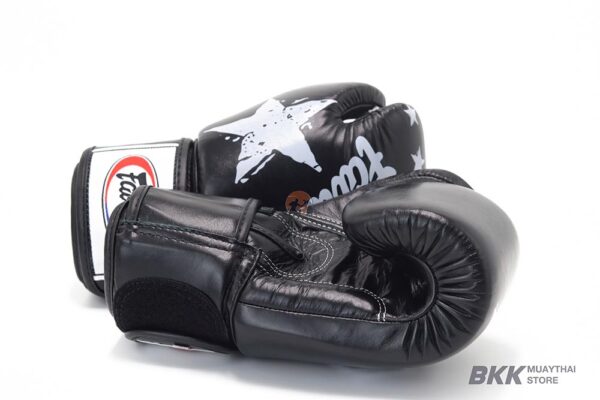 Fairtex [BGV1NP] Black Nation Print Muay Thai Boxing Gloves