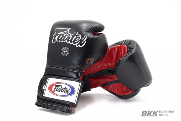 Fairtex [BGV9] Heavy Hitter's Gloves - Mexican Style Boxing Gloves Black/Red