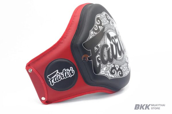 Fairtex [BPV2] Leather Belly Pad Lightweight Red