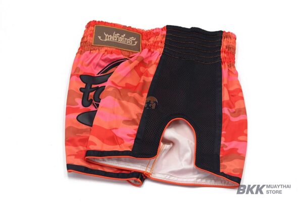 Fairtex Orange Camo Slim Cut Muay Thai Shorts