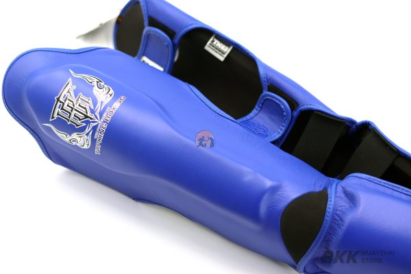 Top King [TKSGP-GL] Shin Guards “Pro” Genuine Leather Blue