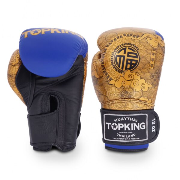 Top King 'HAPPINESS CHINESE' Gloves Gold-Blue
