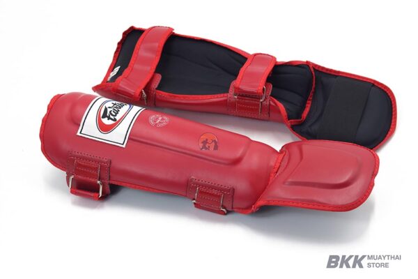 Fairtex [SP3] In-Step Double Padded Protector Shin Guards Red