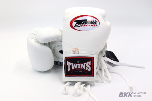 Twins Special [BGLL-1] Lace Up Boxing Gloves White