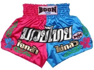 Boon Muay Thai Pink Blue Shorts [MT41]