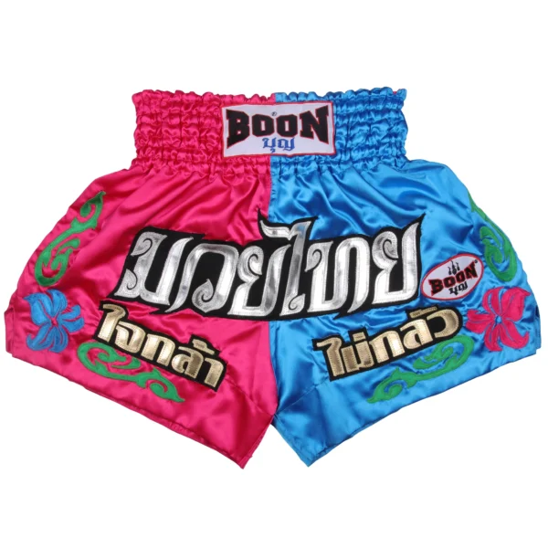 Boon Muay Thai Pink Blue Shorts [MT41]