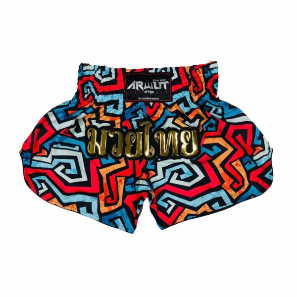 Arwut Muay Thai Shorts Zigzag Maze - Front