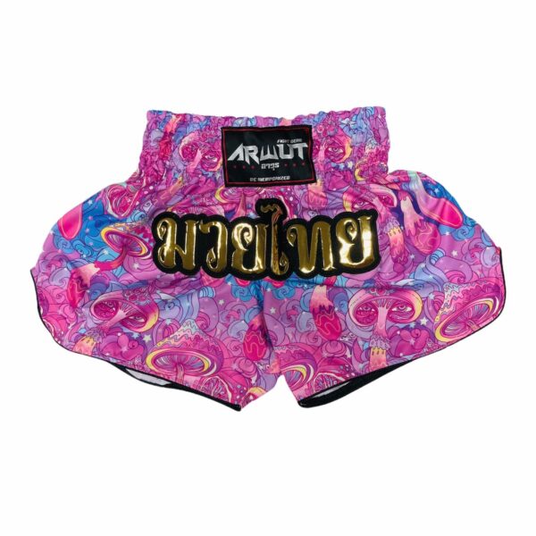 Arwut Muay Thai Shorts Psychedelic Trippy Shrooms - Front