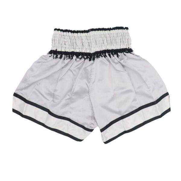 Boon [MT20] "Grey/White" Muay Thai Shorts - Image 2