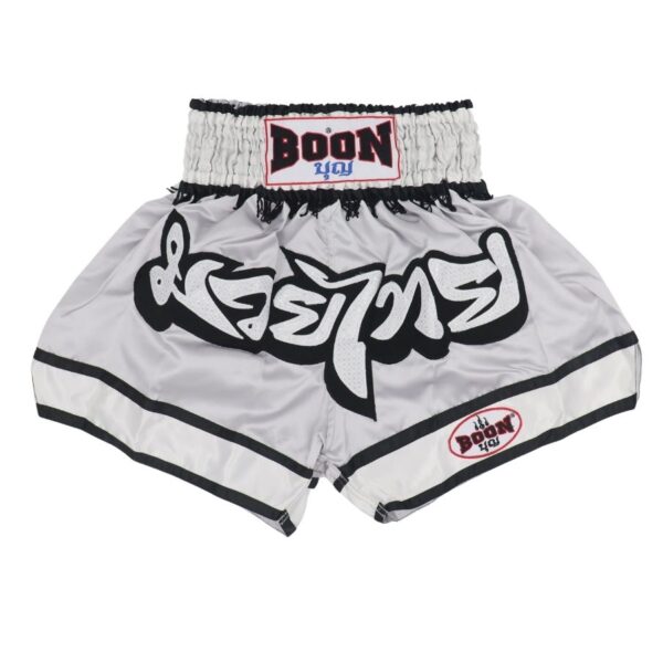 Boon [MT20] "Grey/White" Muay Thai Shorts