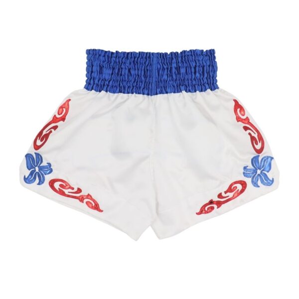 Boon [MT40] "White/Blue" Muay Thai Shorts - Image 2