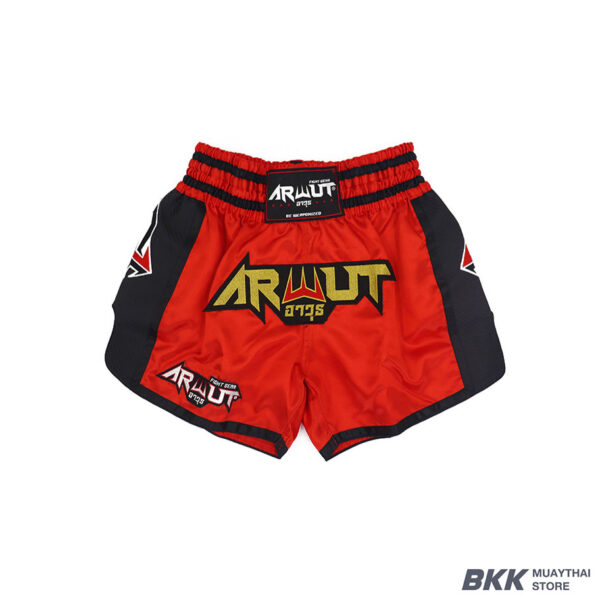 ARWUT [BS3] CARBON EDITION Muay Thai Shorts "RED/BLACK"