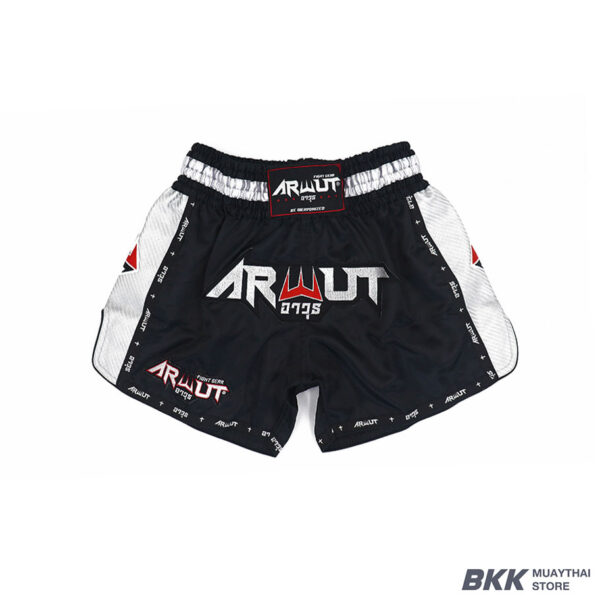 ARWUT [BS3] CARBON EDITION Muay Thai Shorts "BLACKD/SILVER"