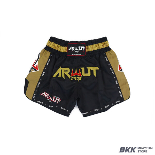 ARWUT [BS3] CARBON EDITION Muay Thai Shorts "BLACK/GOLD"