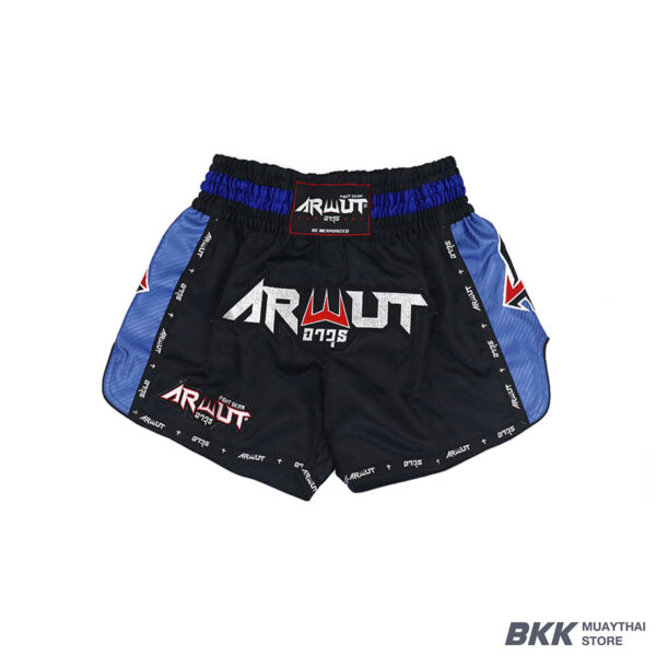 ARWUT [BS3] CARBON EDITION Muay Thai Shorts "BLACK/BLUE"