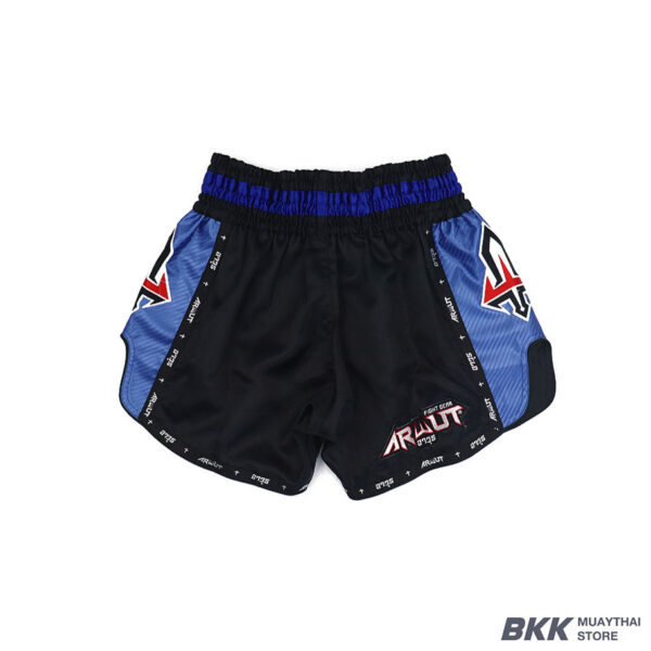 ARWUT [BS3] CARBON EDITION Muay Thai Shorts "BLACK/BLUE" - Image 2