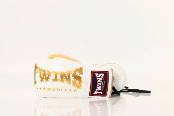 Twins Special [BGLL1-2T] Lace Up Gloves "White/Gold" - Image 2