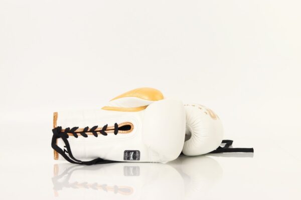 Twins Special [BGLL1-2T] Lace Up Gloves "White/Gold" - Image 3